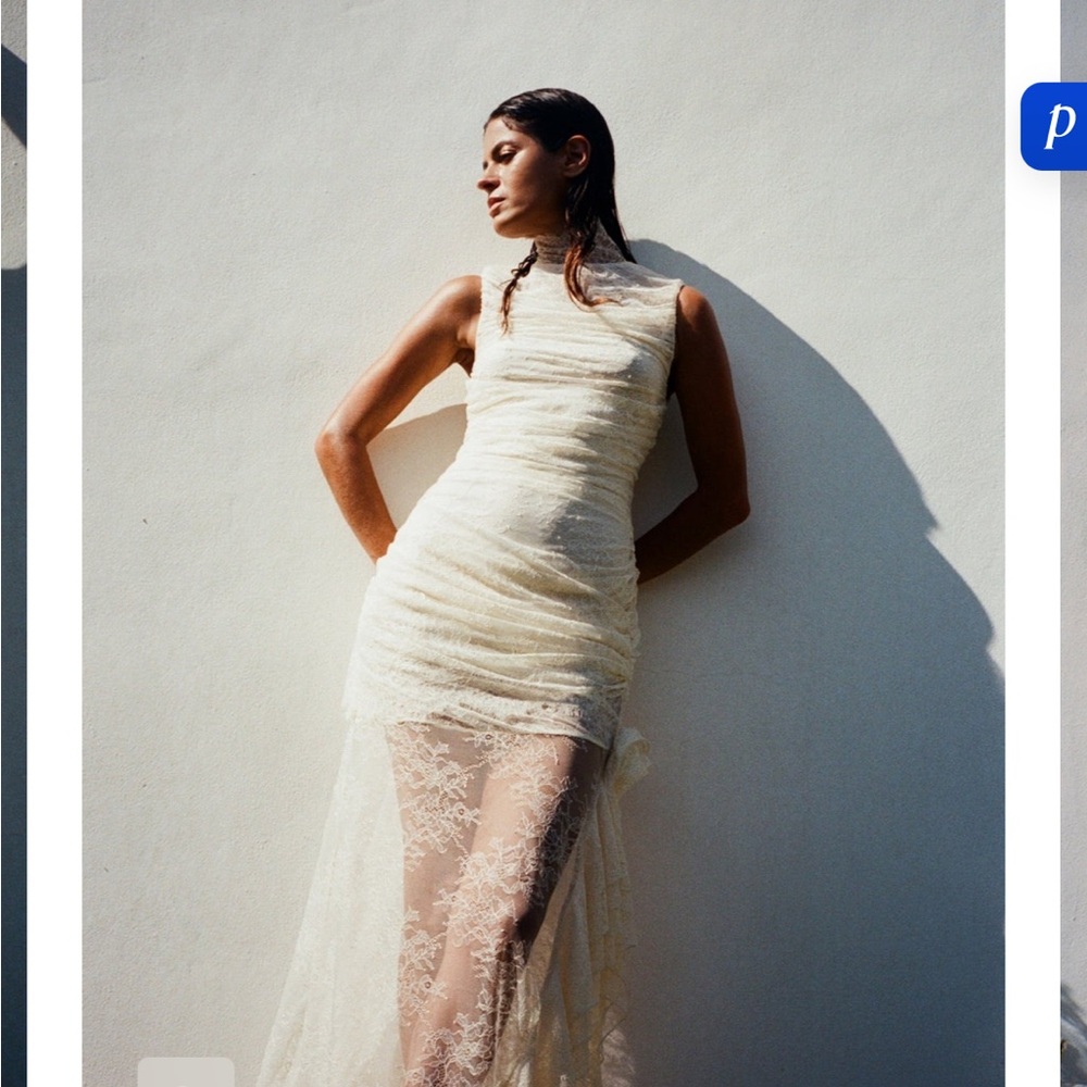 Sleeveless Lace Maxi Dress in Cream